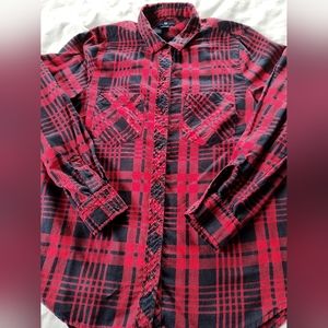 GAP Ladies Button Up Blouse. Size Medium Long Adj. Sleeves.